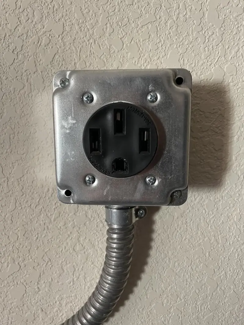 NEMA 14-50 outlet installed for Electrical Panel Upgrade in Sunset Beach